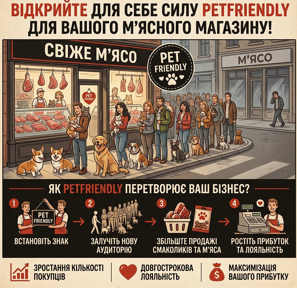 PetFriendlyUA для м'ясних магазинів